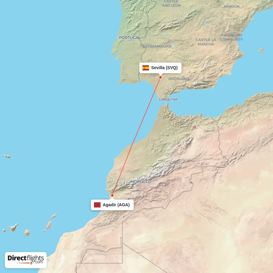 SVQ - AGA route map