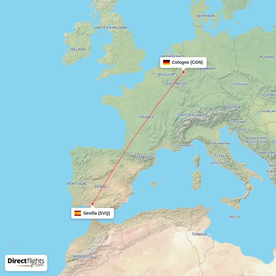 SVQ - CGN route map