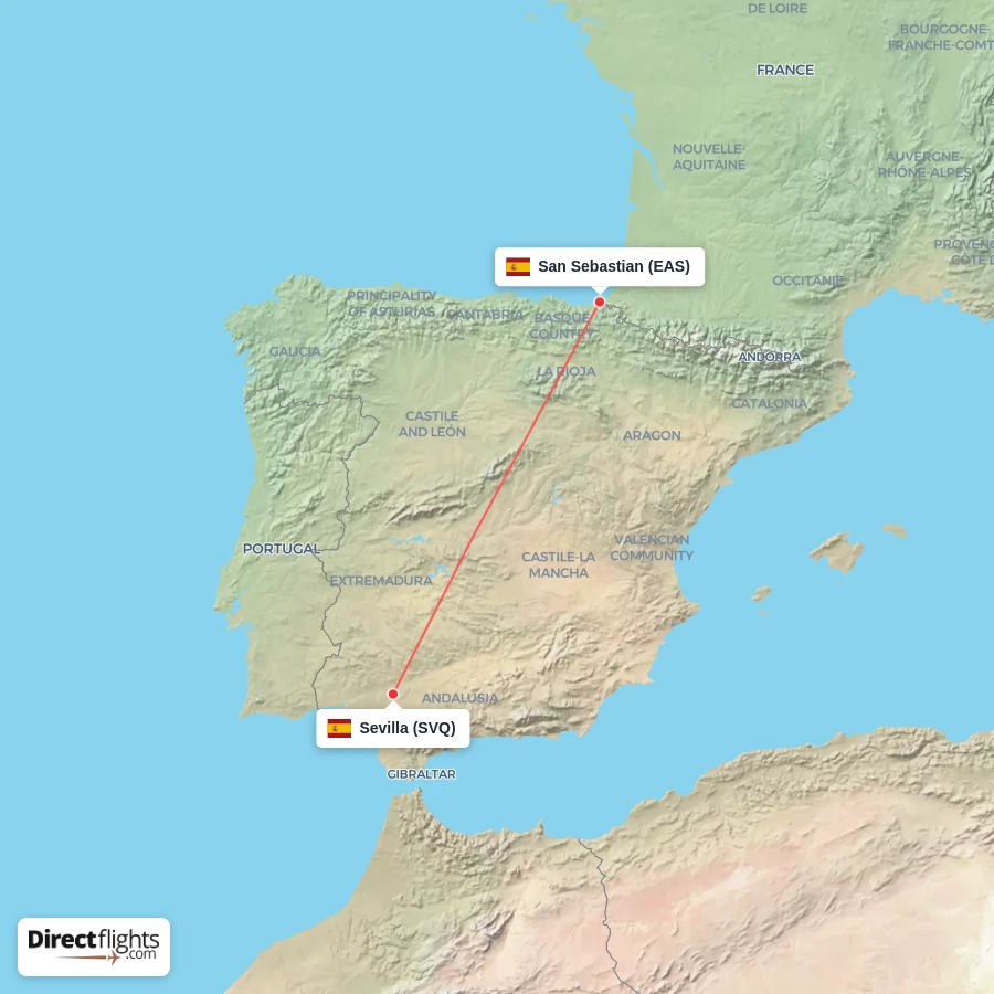 SVQ - EAS route map