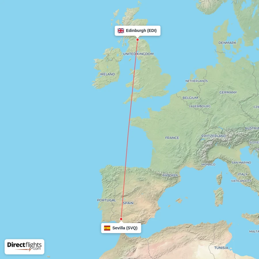 SVQ - EDI route map