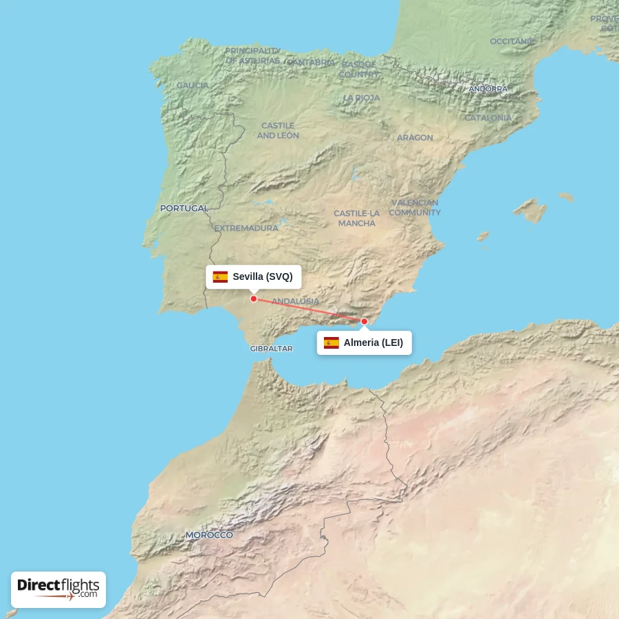 SVQ - LEI route map