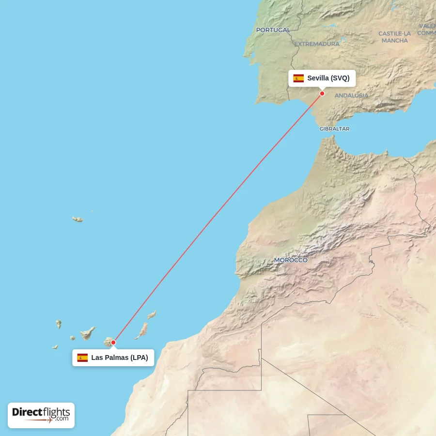 SVQ - LPA route map