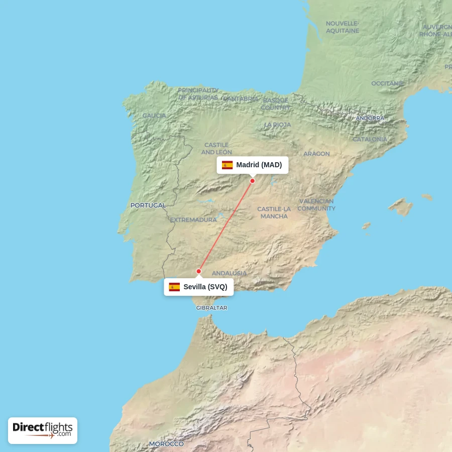 SVQ - MAD route map