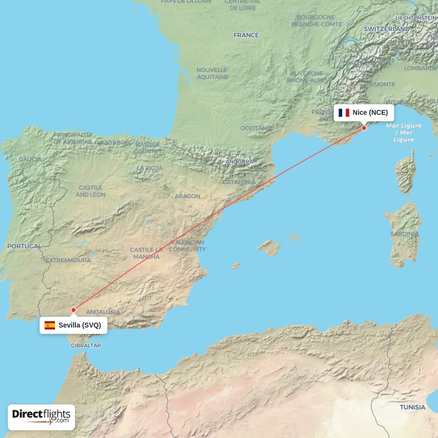 SVQ - NCE route map