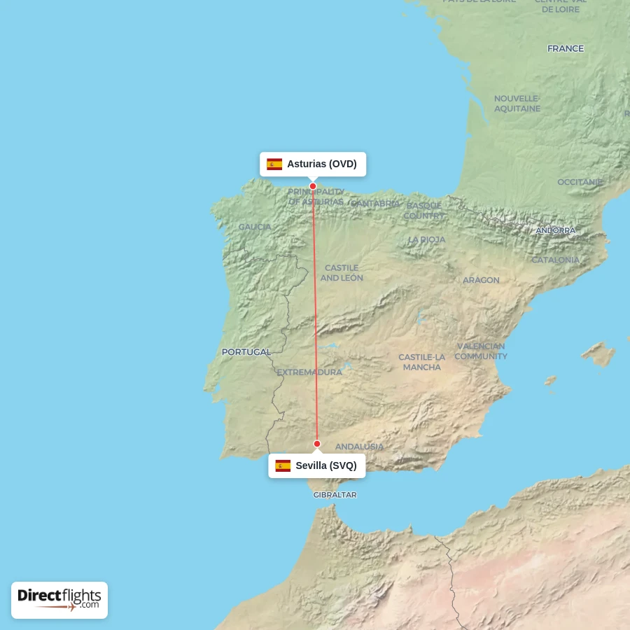 SVQ - OVD route map