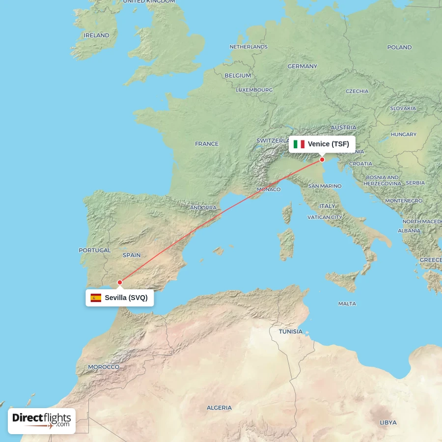 SVQ - TSF route map