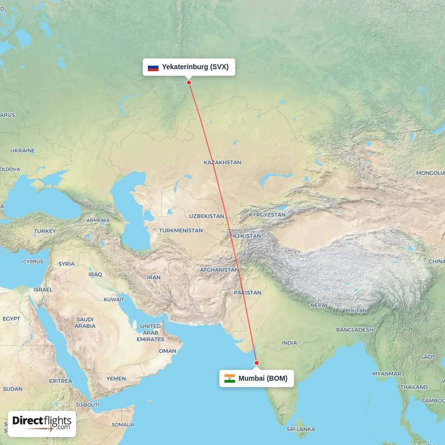 SVX - BOM route map