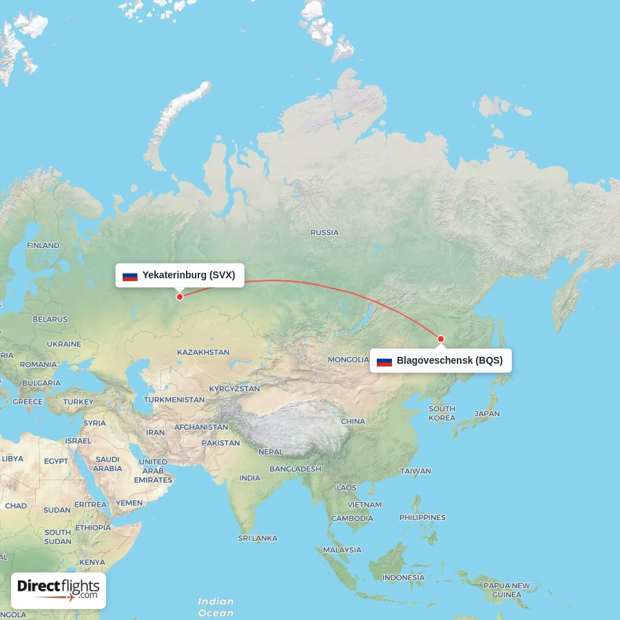 SVX - BQS route map