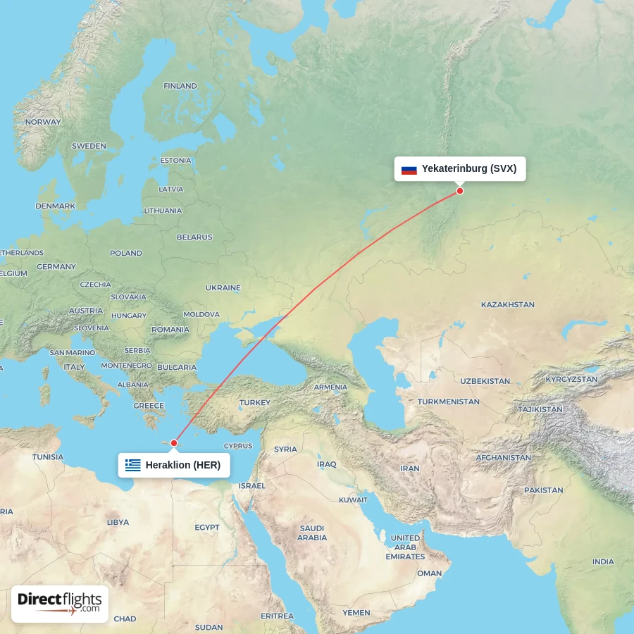SVX - HER route map