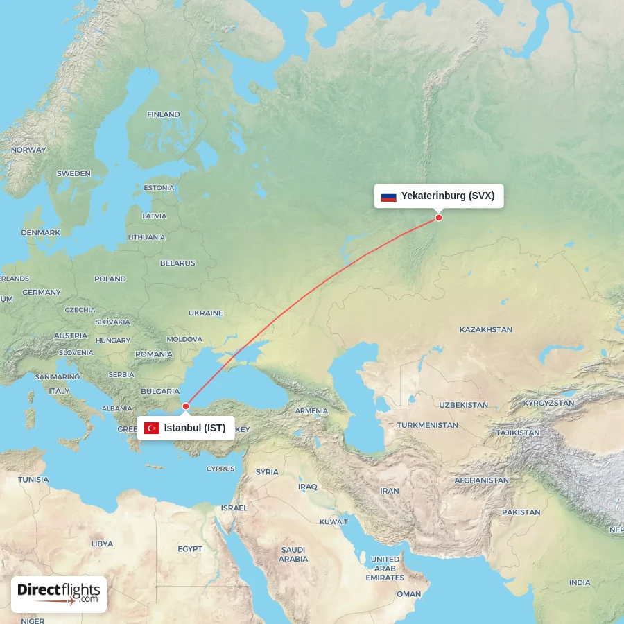 SVX - IST route map