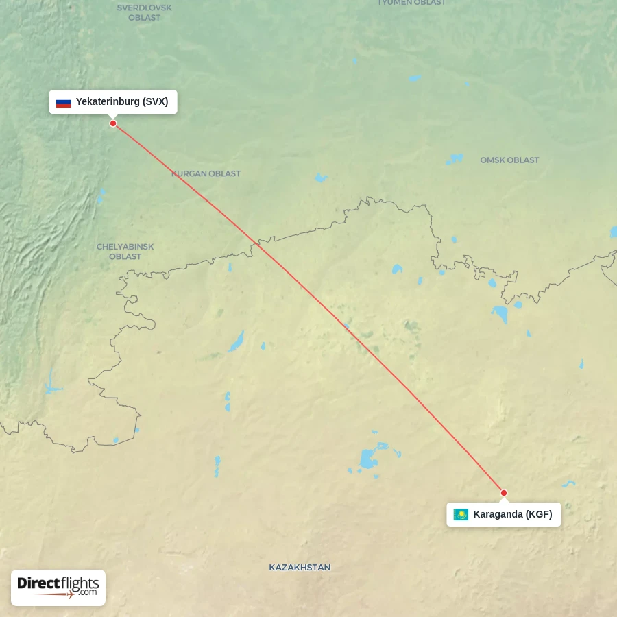 SVX - KGF route map