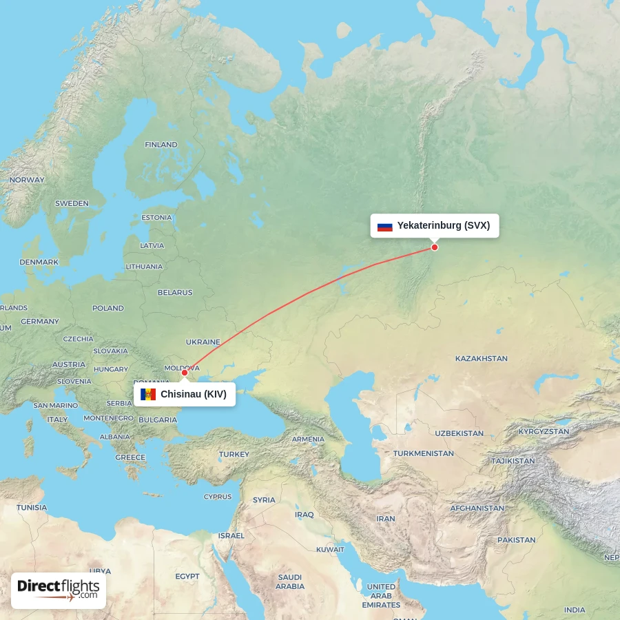 SVX - KIV route map