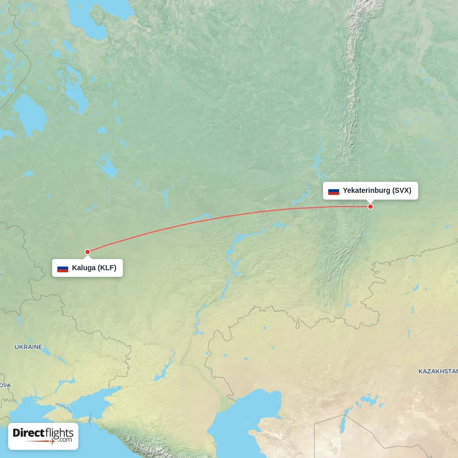 SVX - KLF route map