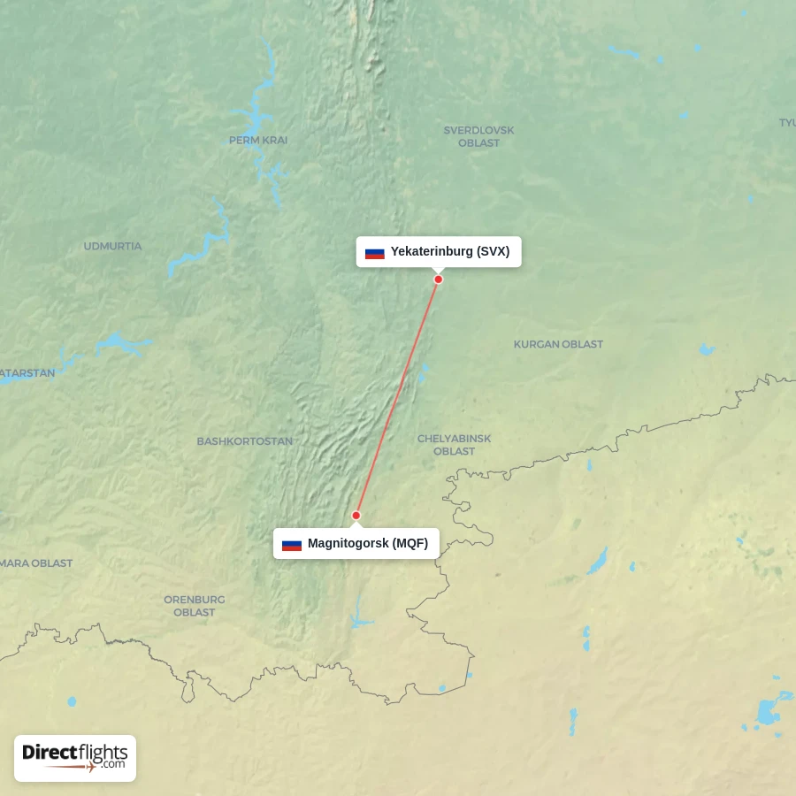 SVX - MQF route map