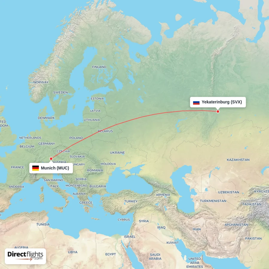 SVX - MUC route map