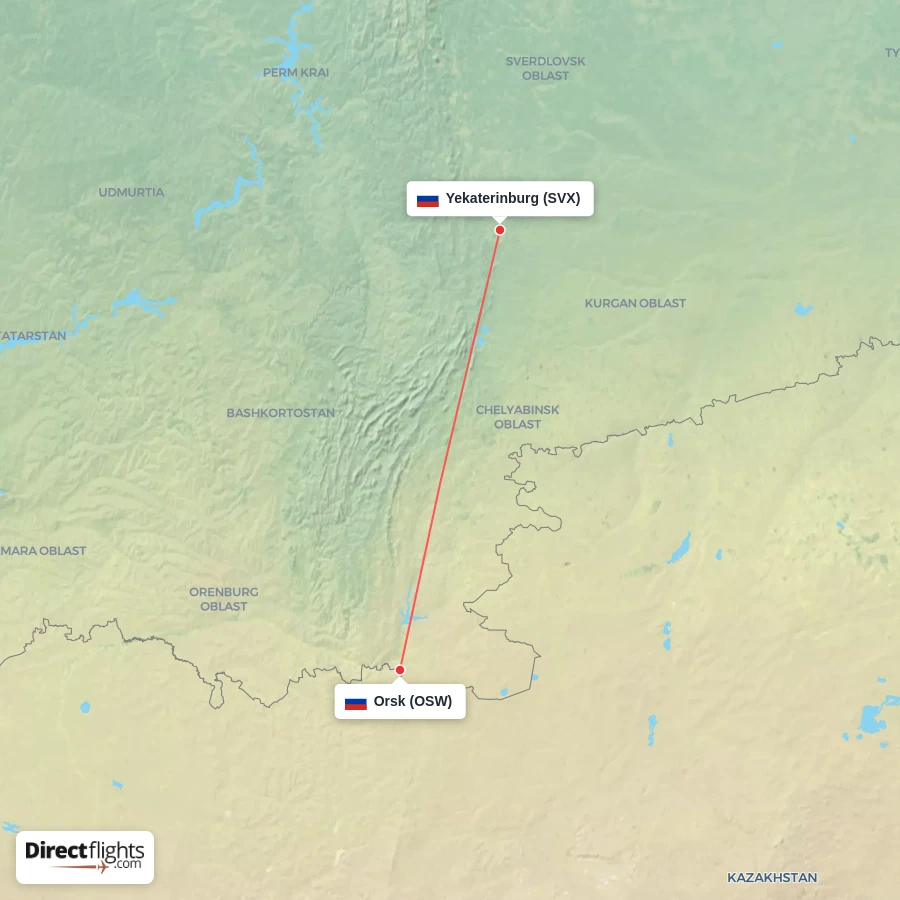 SVX - OSW route map