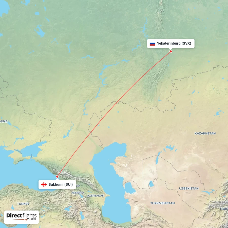 SVX - SUI route map