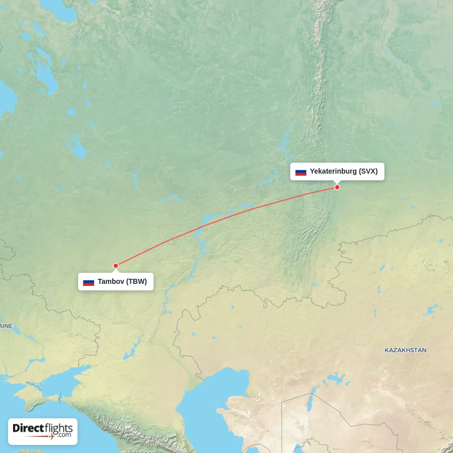SVX - TBW route map