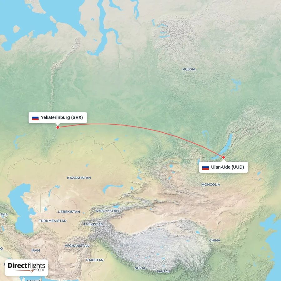 SVX - UUD route map
