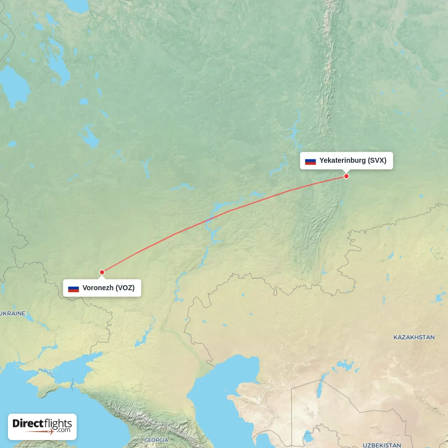 SVX - VOZ route map