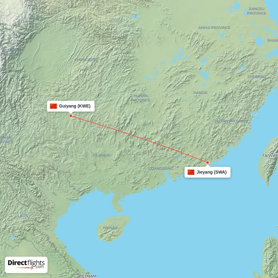 SWA - KWE route map