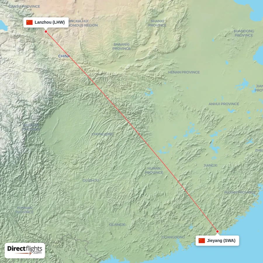 SWA - LHW route map