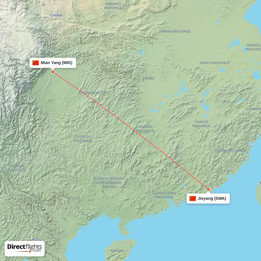 SWA - MIG route map