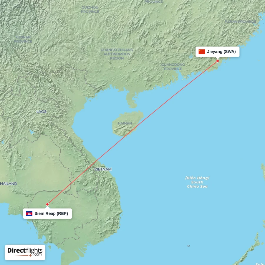 SWA - REP route map