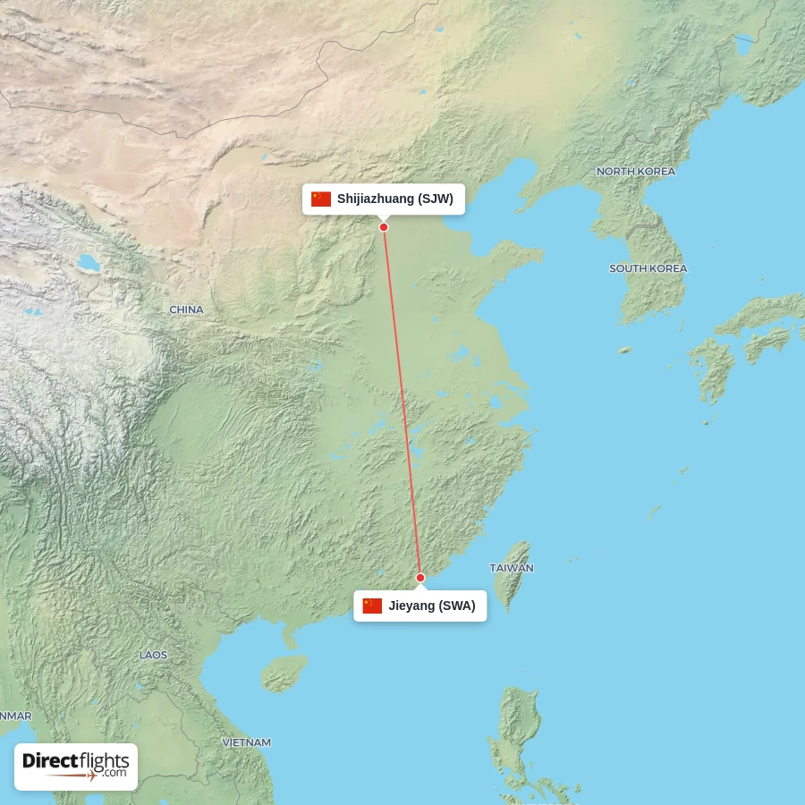 SWA - SJW route map