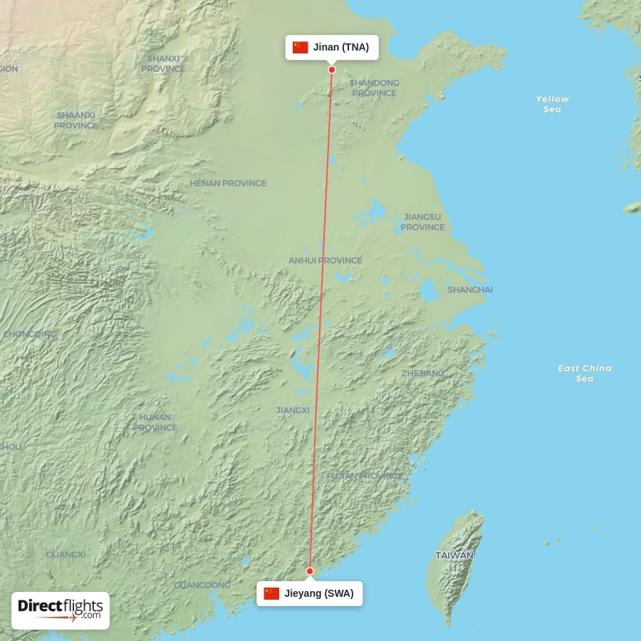 SWA - TNA route map