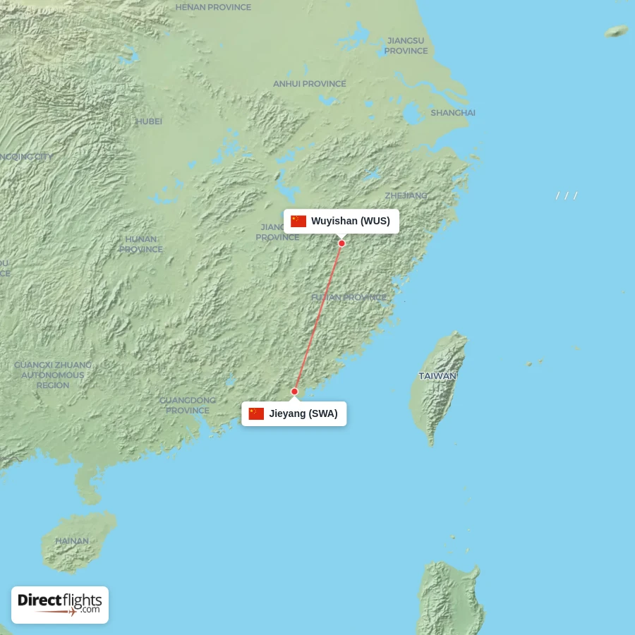 SWA - WUS route map