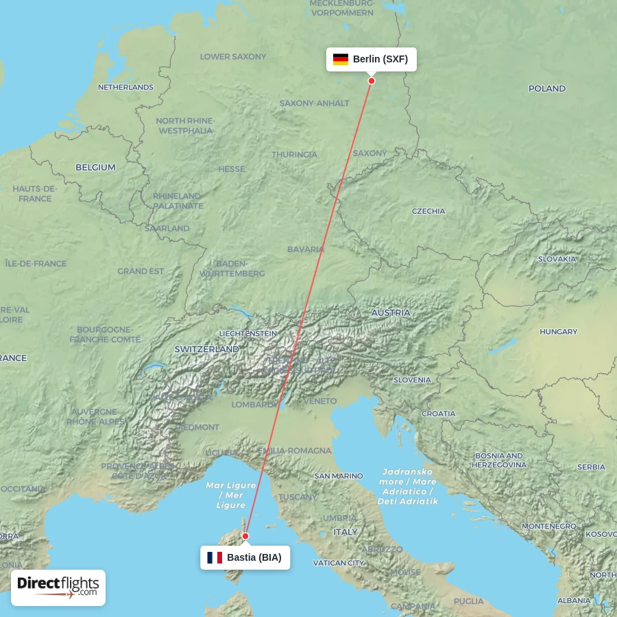 SXF - BIA route map