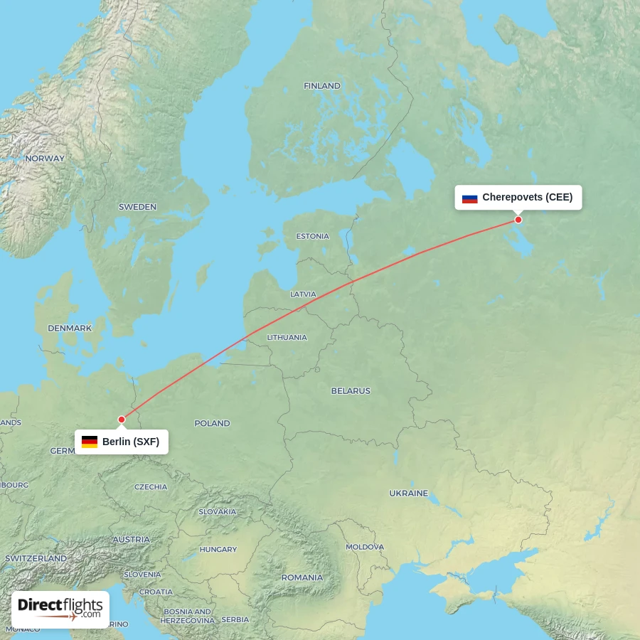SXF - CEE route map