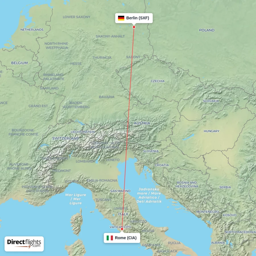 SXF - CIA route map