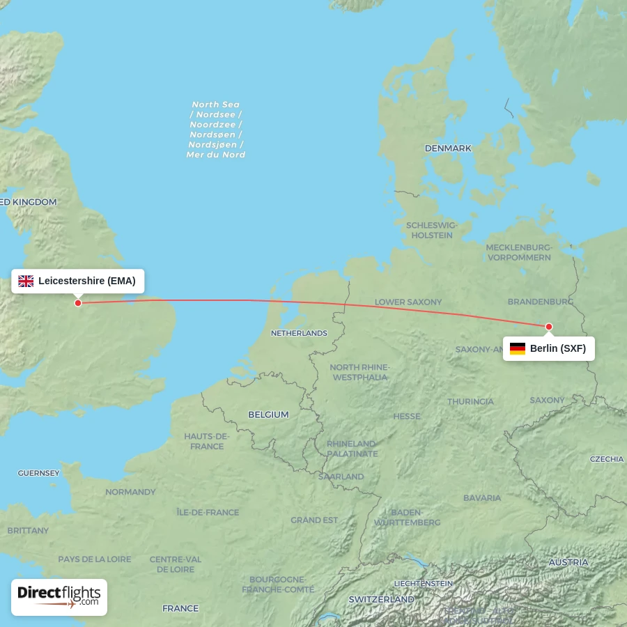 SXF - EMA route map