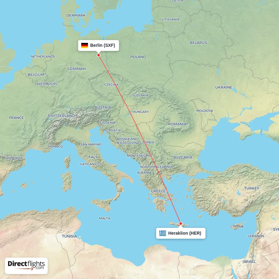 SXF - HER route map