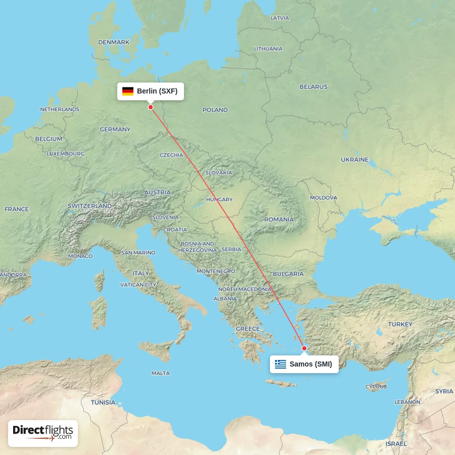 SXF - SMI route map