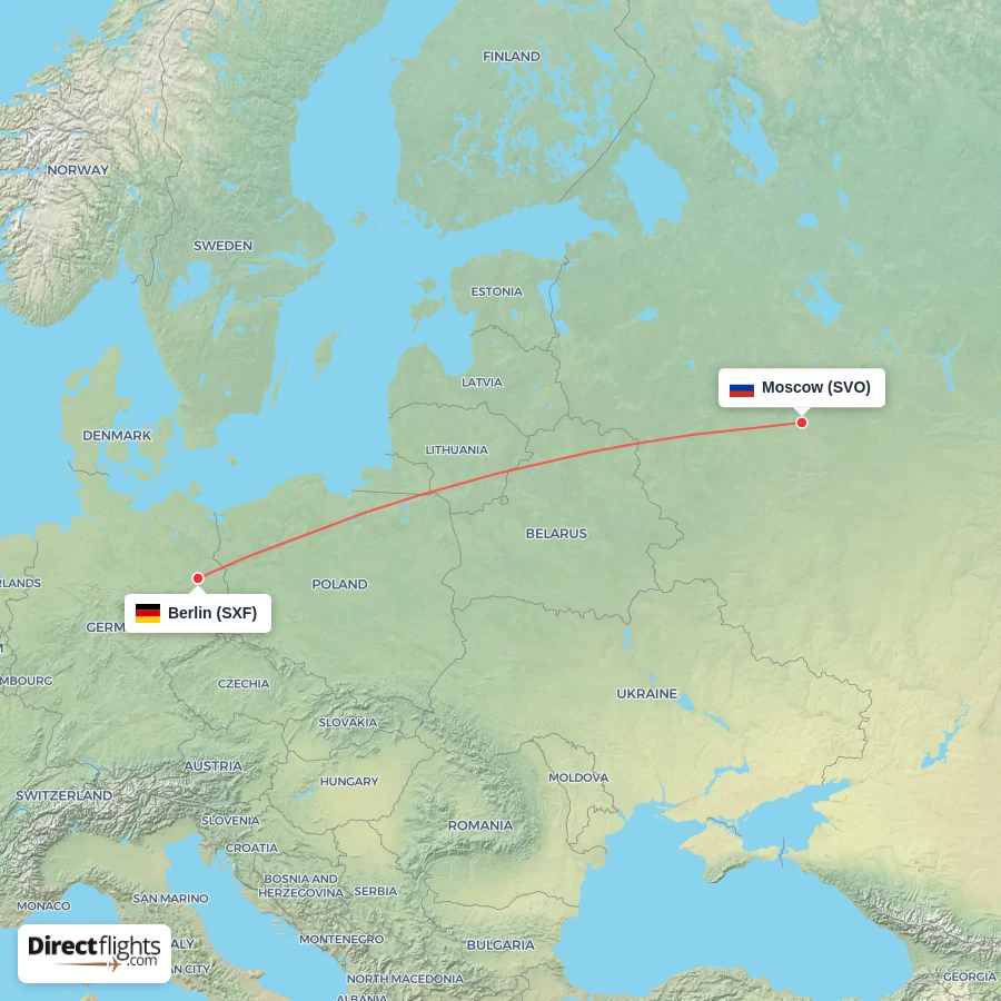 SXF - SVO route map
