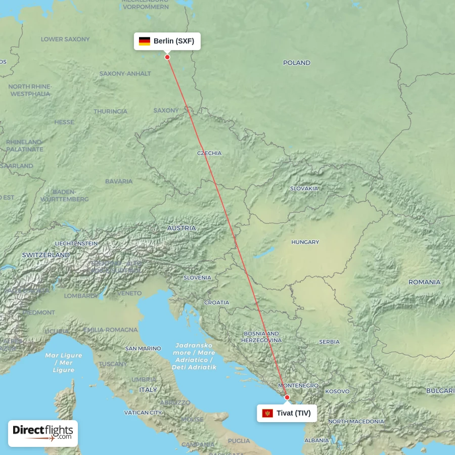 SXF - TIV route map