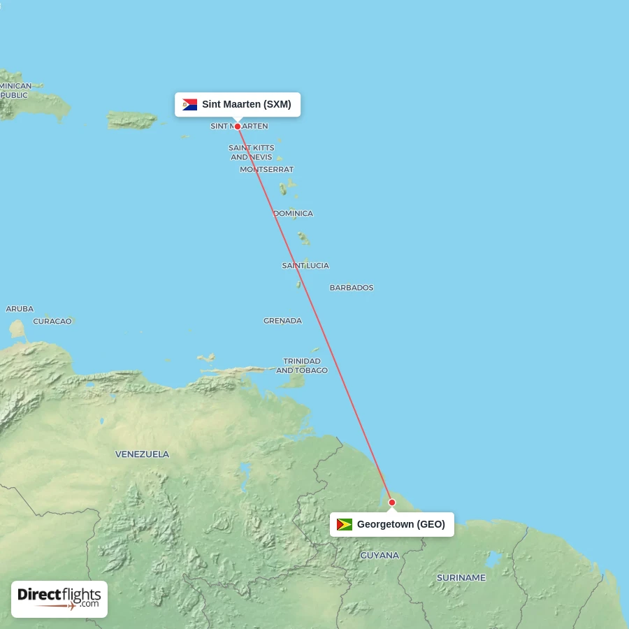 SXM - GEO route map
