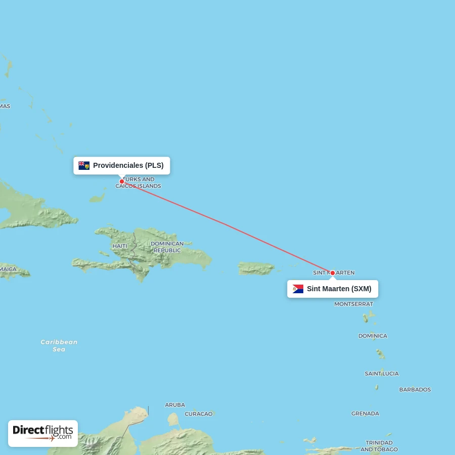 SXM - PLS route map