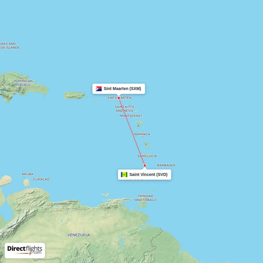 SXM - SVD route map