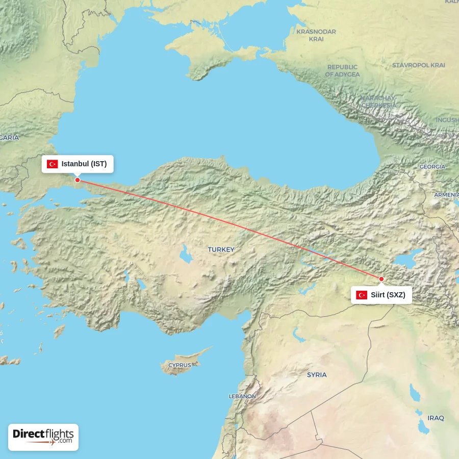 SXZ - IST route map