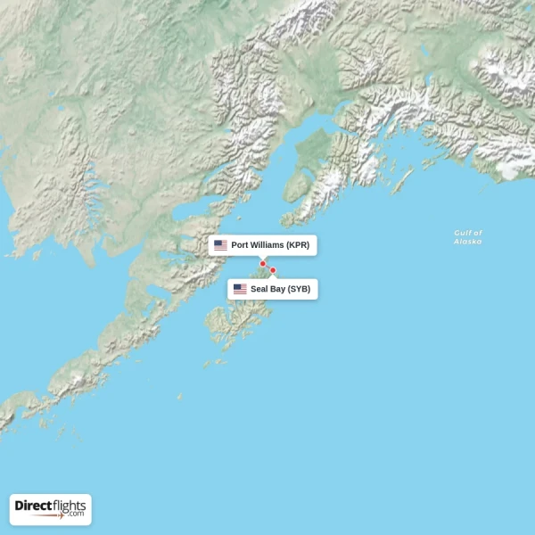 Seal Bay - Port Williams direct flight map