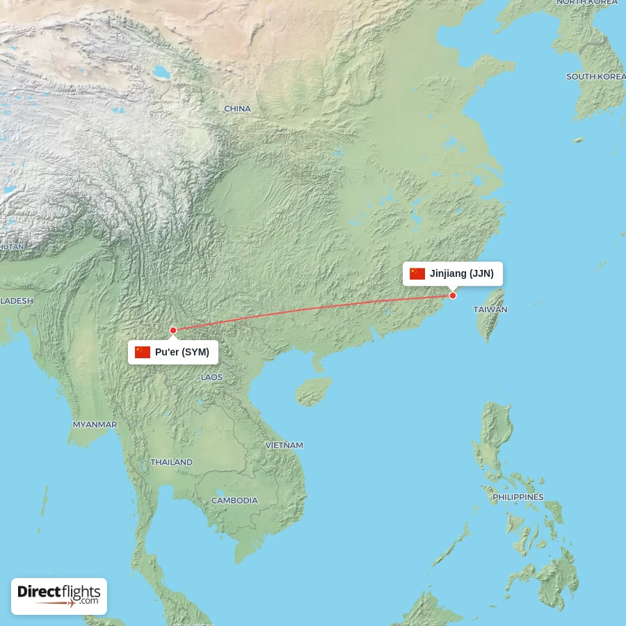 SYM - JJN route map