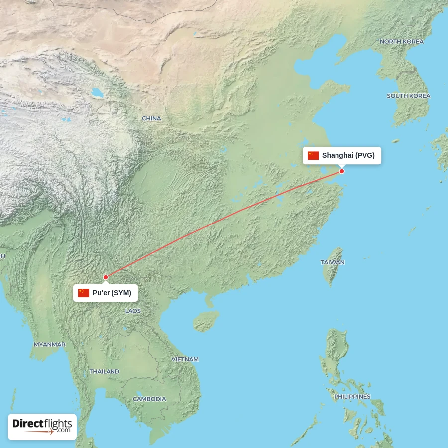 SYM - PVG route map