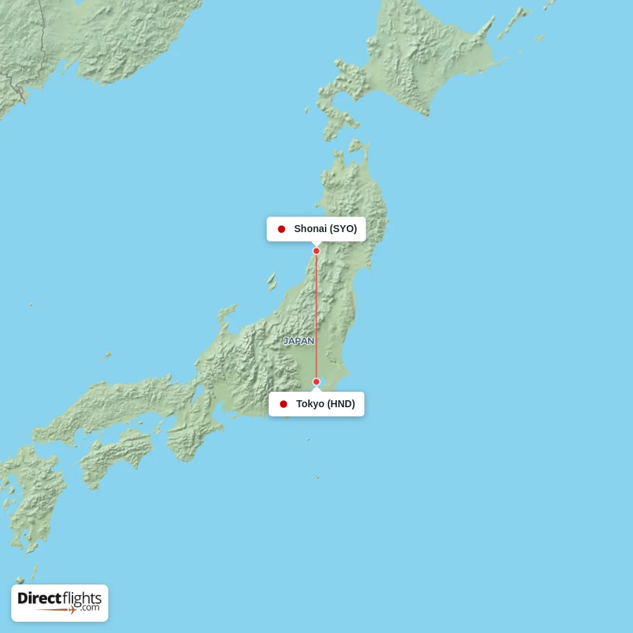 SYO - HND route map