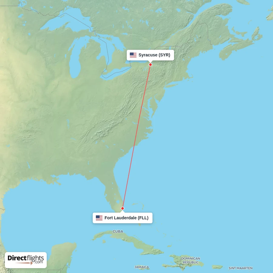 SYR - FLL route map