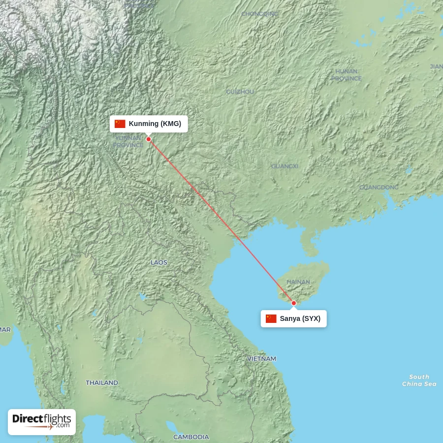 SYX - KMG route map