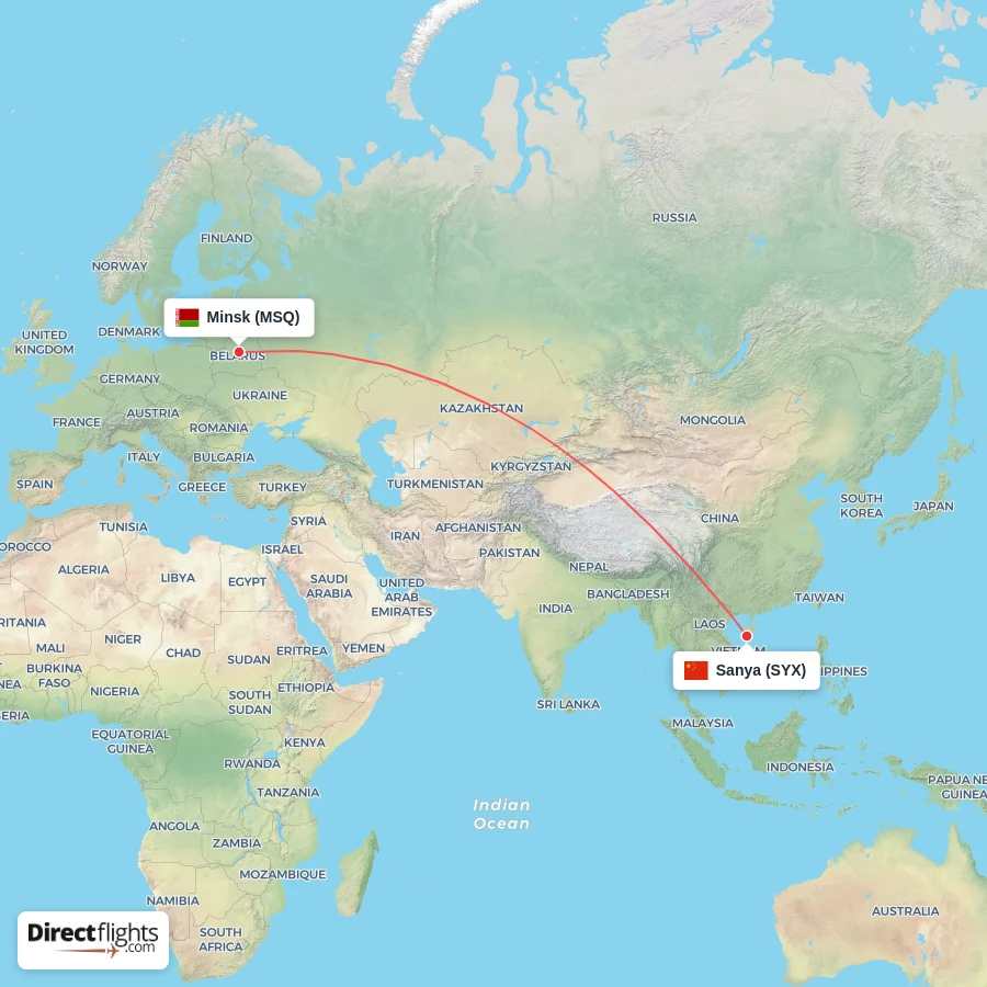 SYX - MSQ route map